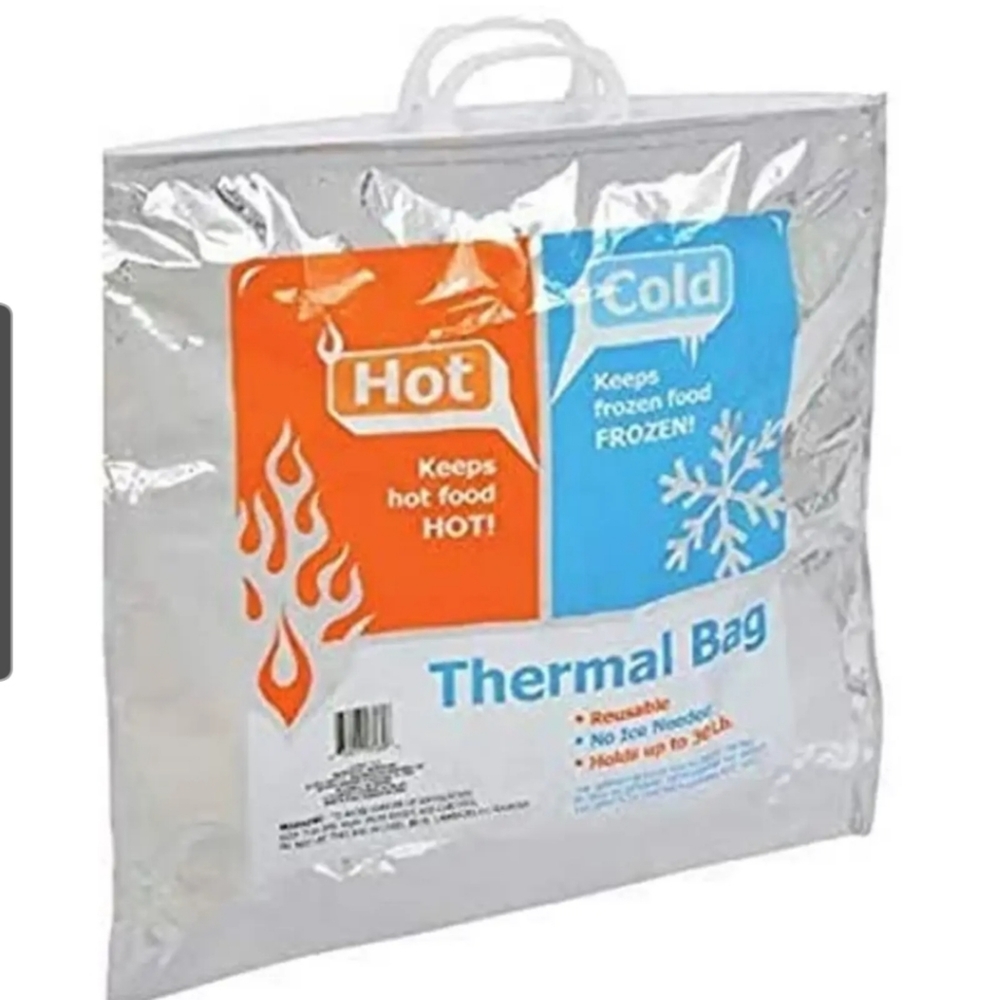 HOT OR COLD thermal INSULATED bag Xlarge reusable.NWOT 2 Bags